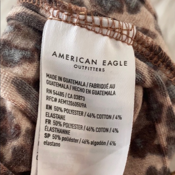 American Eagle Distressed Cheetah Cropped Top S - Picture 3 of 3
